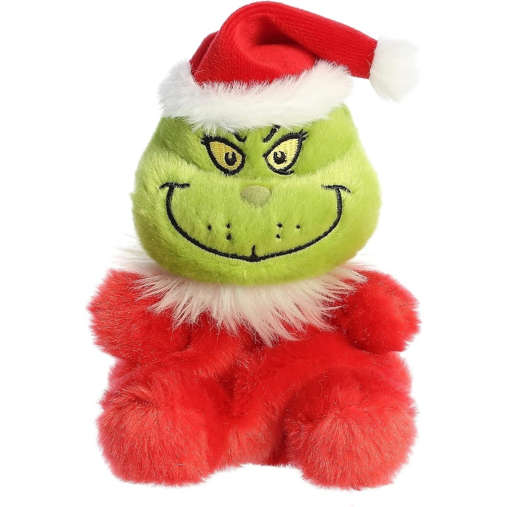 5" Aurora Whimsical Dr. Seuss Santa Grinch Palm Pals Stuffed Animal